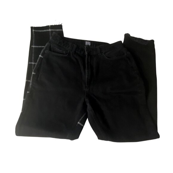 BDG Urban Outfitters Womens Mom High-Rise Jeans Waist 27 Black/Checkered Pattern - Picture 1 of 11